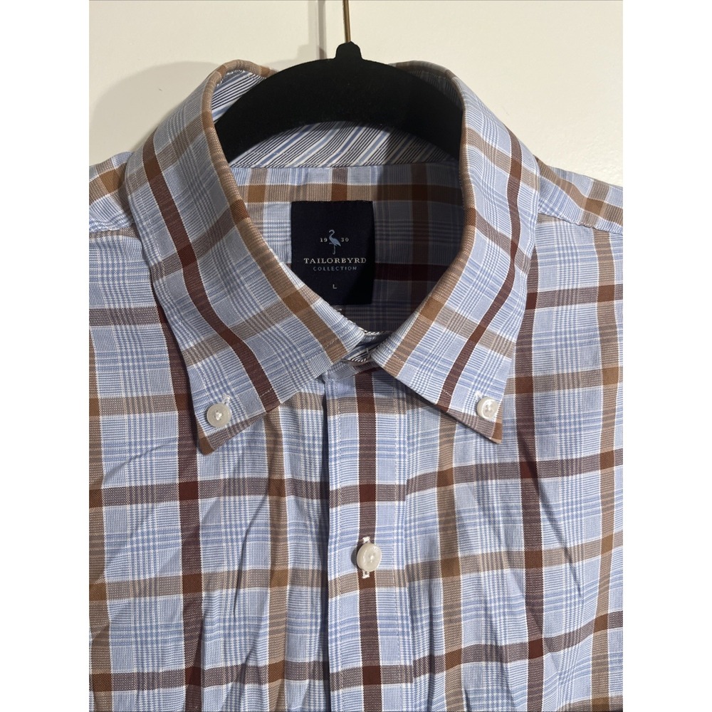 Tailorbyrd Men's Large Button Down Shirt Plaid